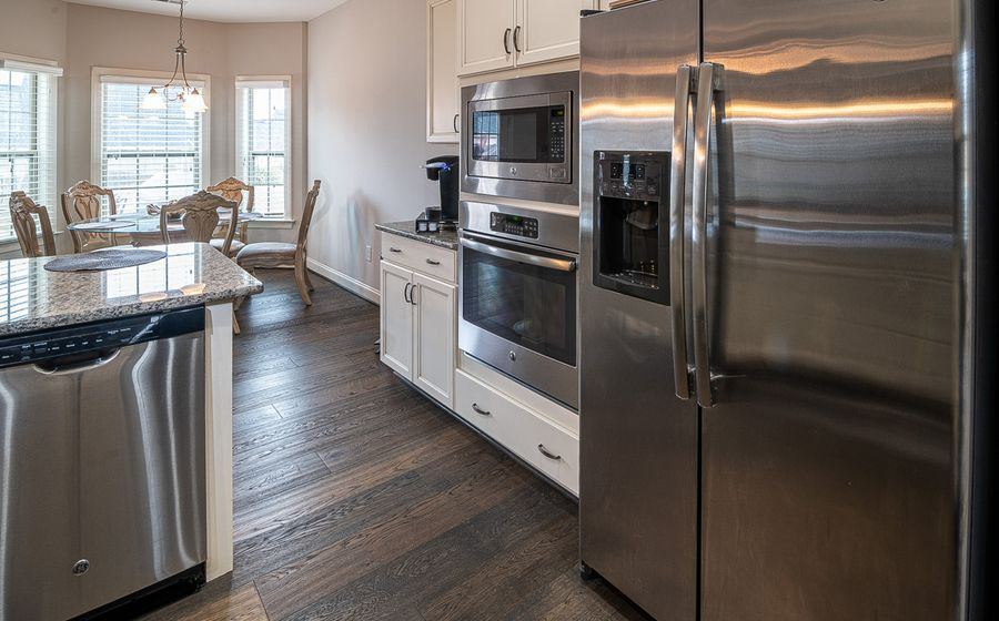 Commercial kitchen appliances displayed in a retail showroom