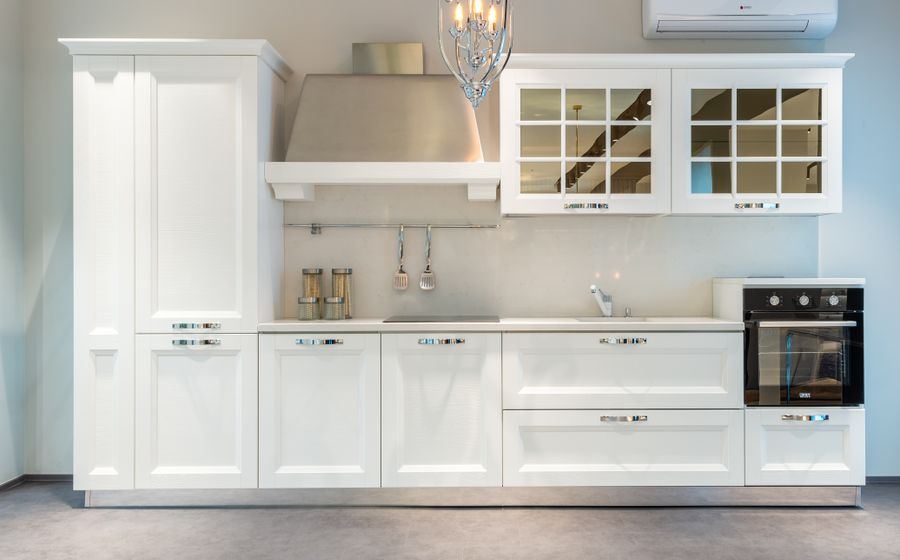Modern cabinets and millwork installed in an interior